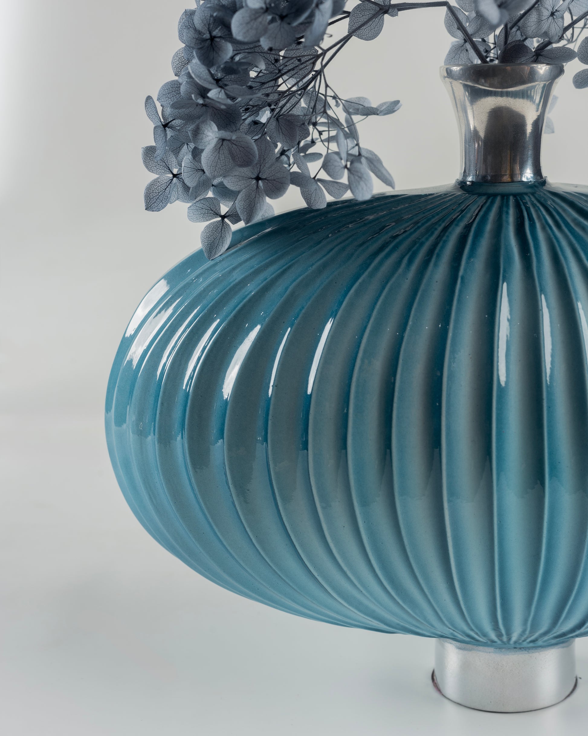 Bellow - designer tiered metal bowl for contemporary luxury home decor by OLKAP