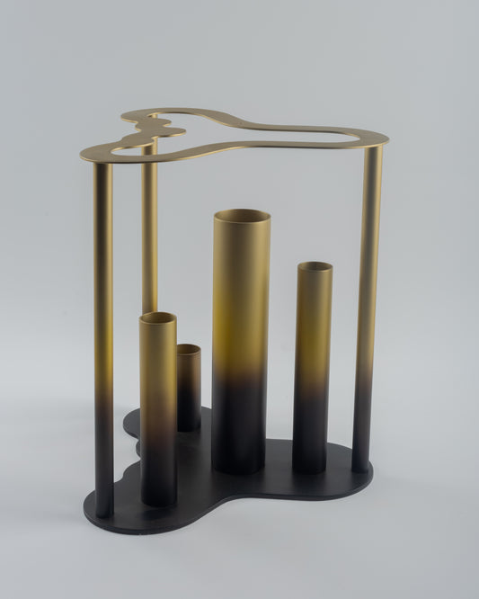 Blaze - designer contemporary metal accent piece for luxury home decor by Olkap