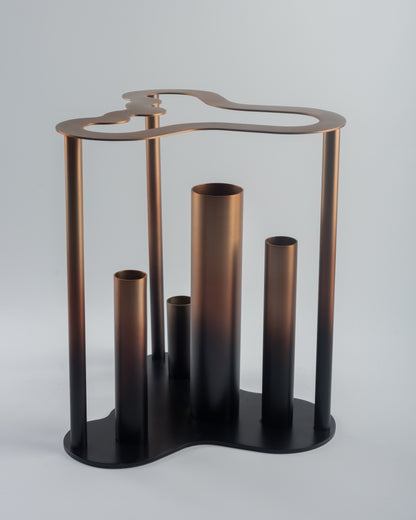 Blaze - designer contemporary metal accent piece for luxury home decor by Olkap