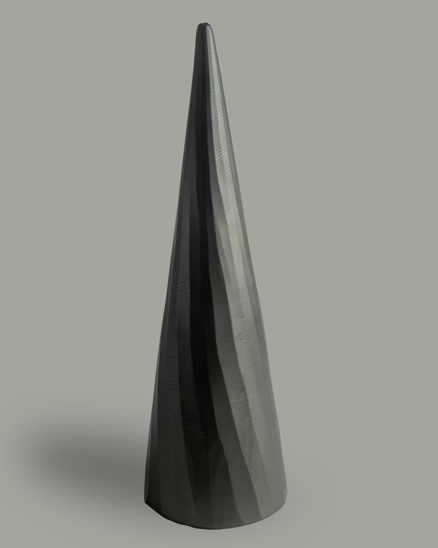 Cone - designer minimalist metal sculpture for contemporary luxury home decor by Olkap