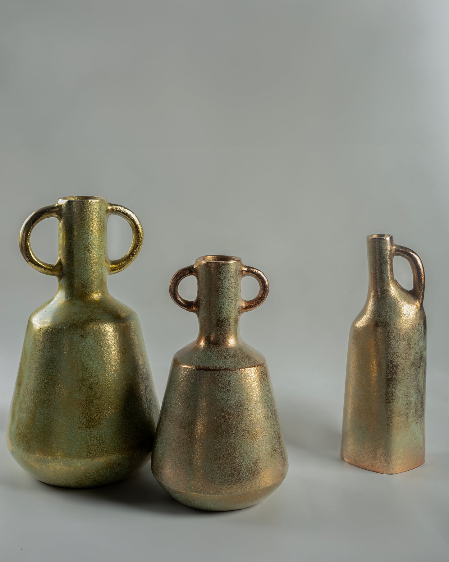 Clio - luxury tall metal vase for premium contemporary home decor by Olkap