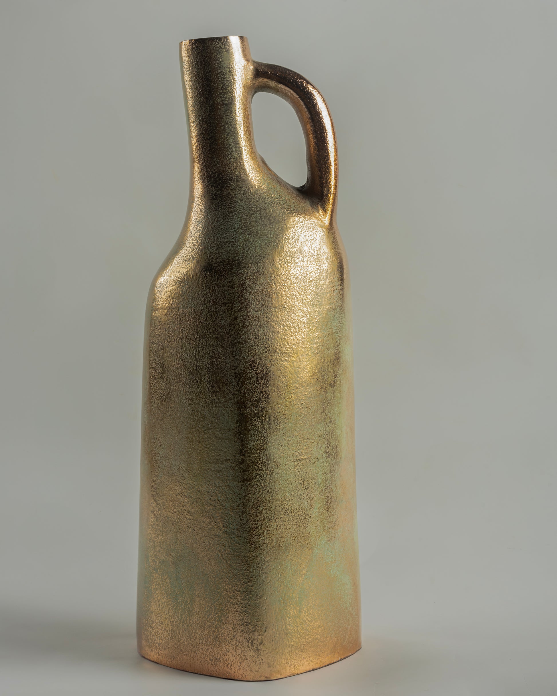 Clio - luxury tall metal vase for premium contemporary home decor by Olkap