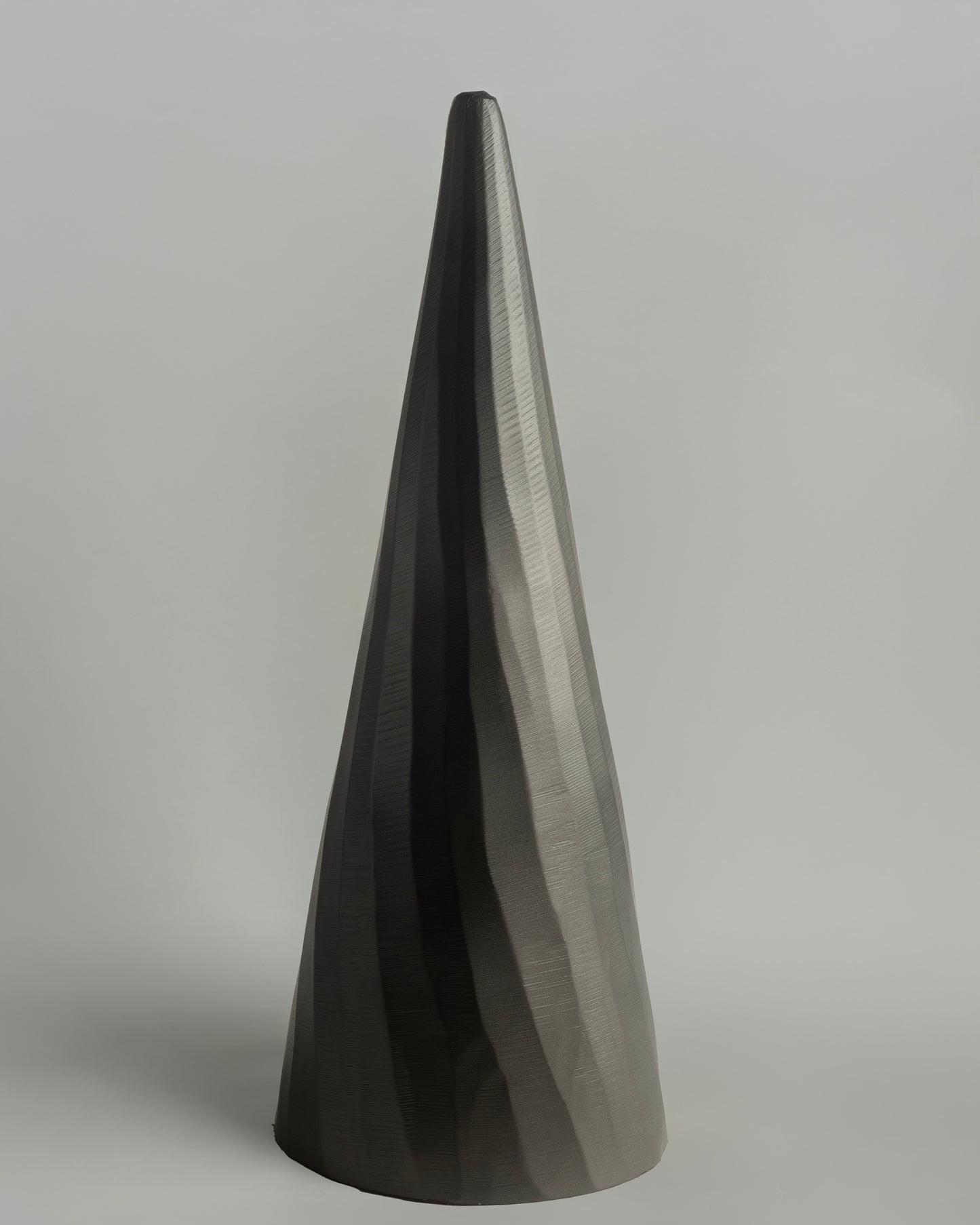 Cone - designer minimalist metal sculpture for contemporary luxury home decor by Olkap