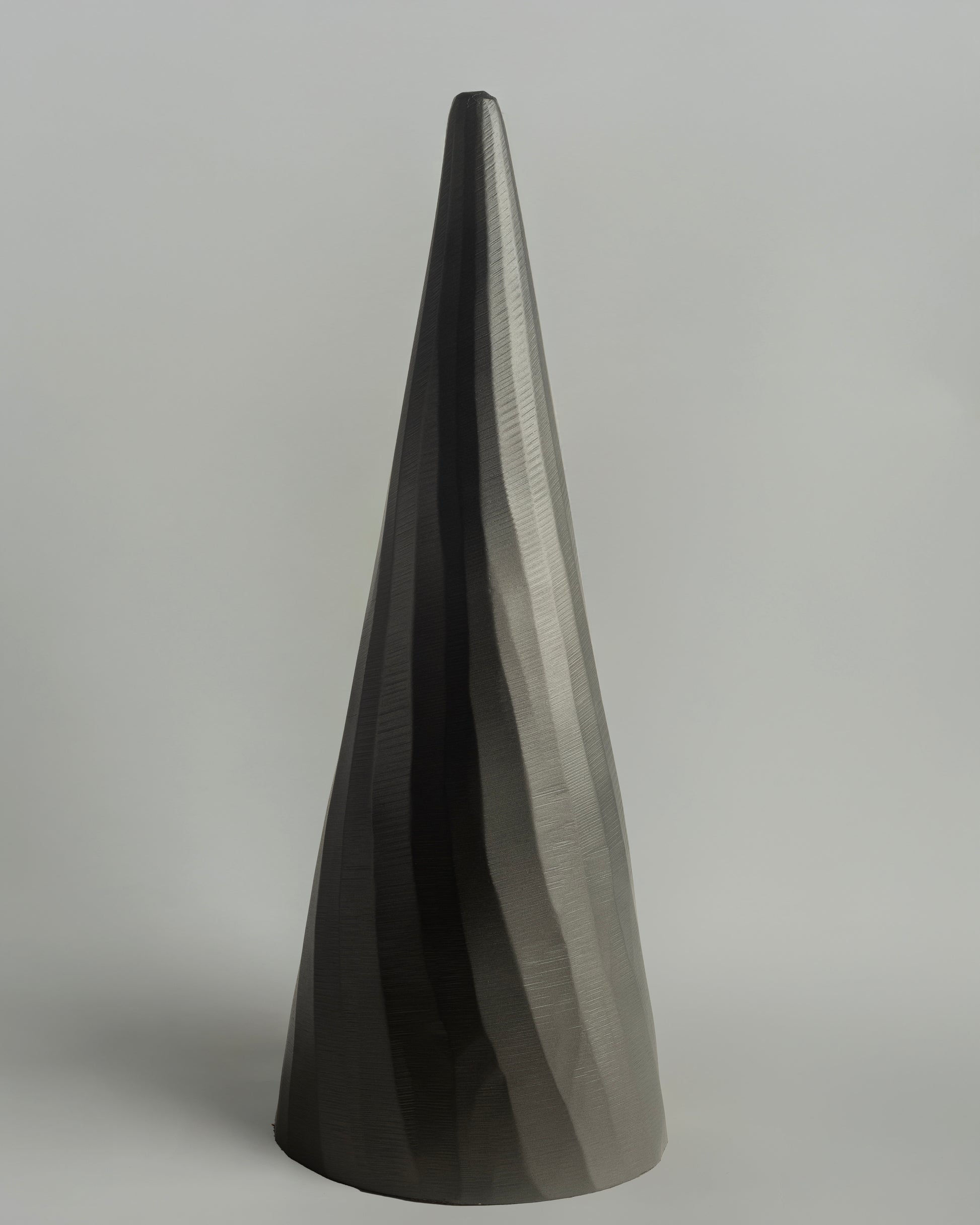 Cone - designer minimalist metal sculpture for contemporary luxury home decor by Olkap