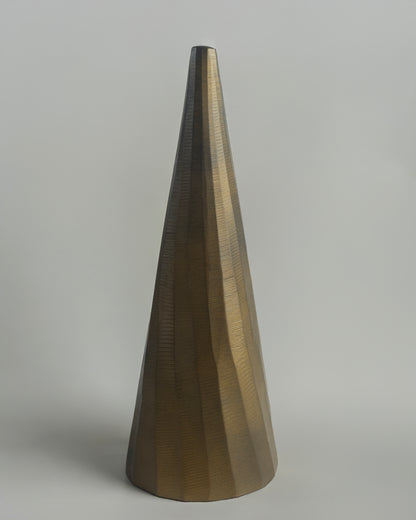Cone - designer minimalist metal sculpture for contemporary luxury home decor by Olkap