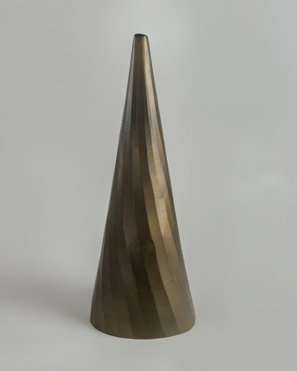Cone - designer minimalist metal sculpture for contemporary luxury home decor by Olkap