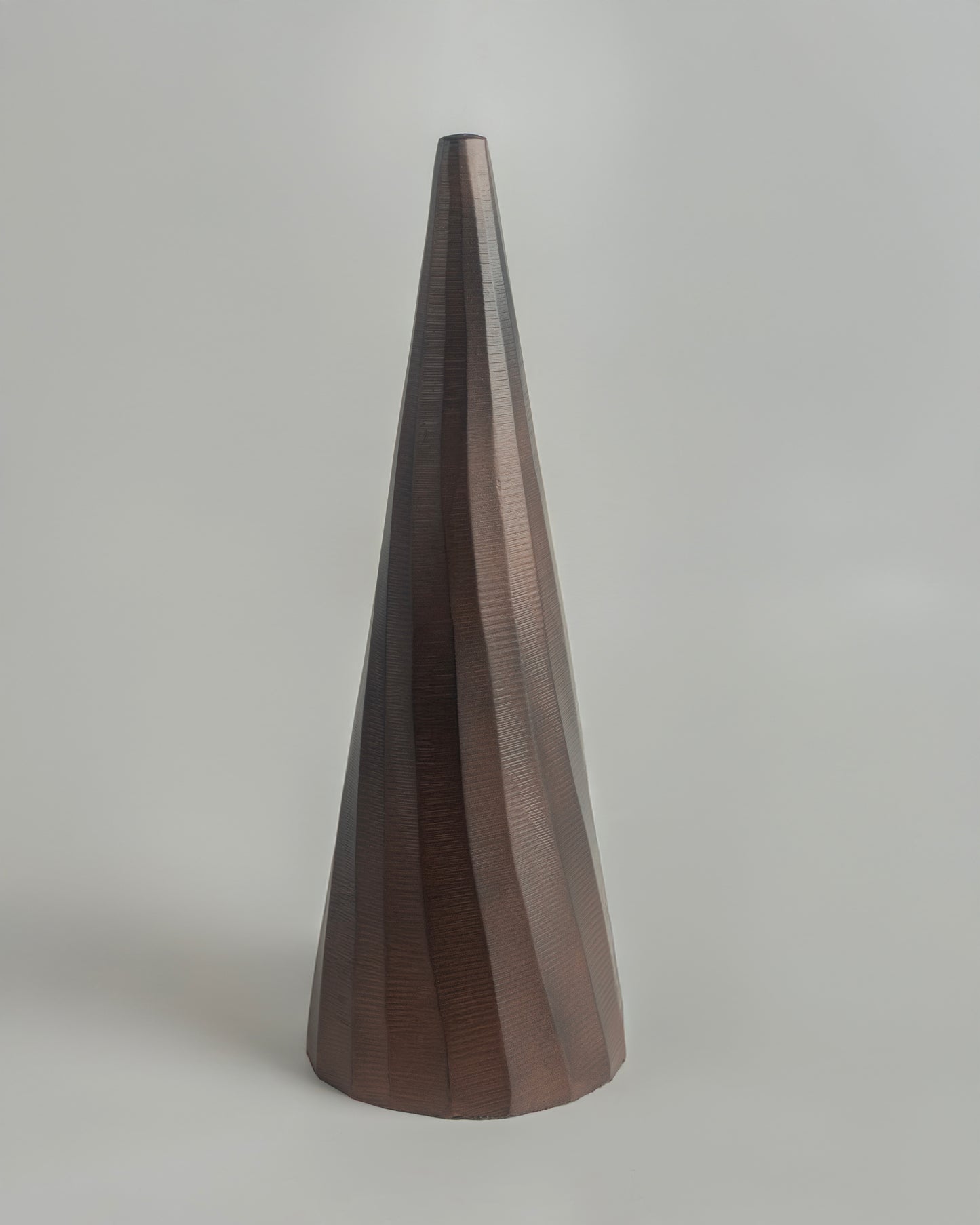 Cone - designer minimalist metal sculpture for contemporary luxury home decor by Olkap