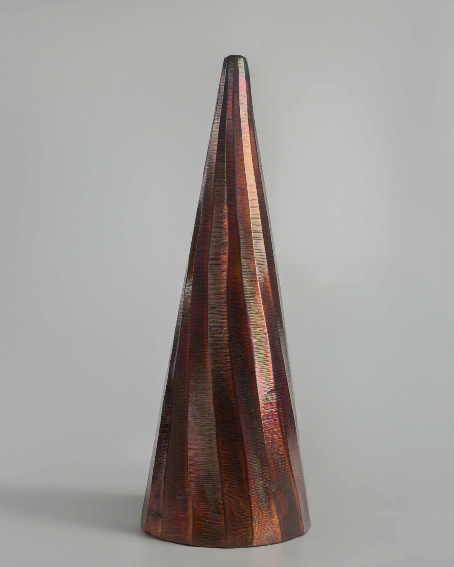 Cone - designer minimalist metal sculpture for contemporary luxury home decor by Olkap