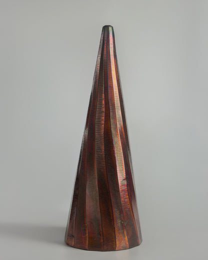 Cone - designer minimalist metal sculpture for contemporary luxury home decor by Olkap