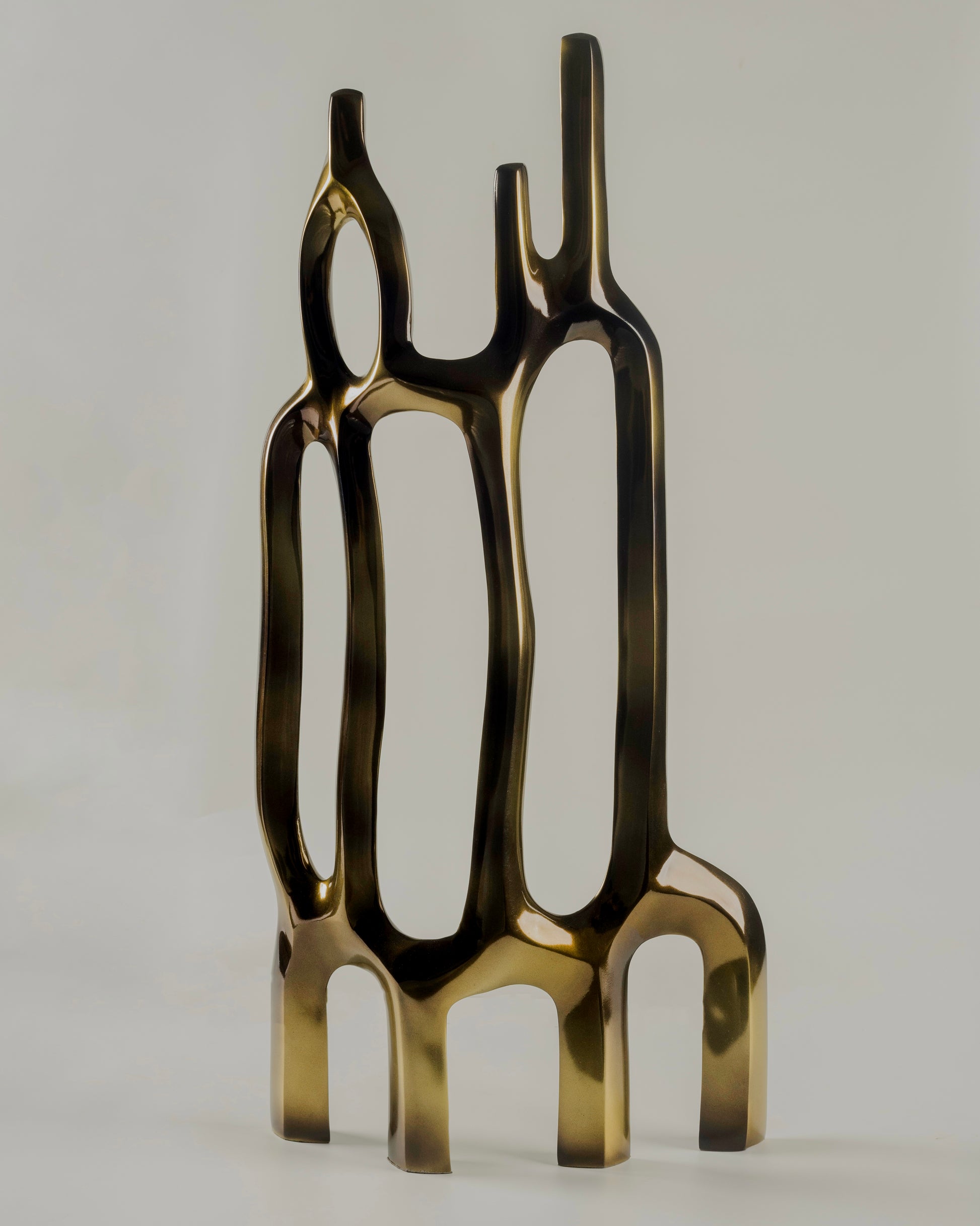 Connexus - designer abstract metal sculpture for contemporary luxury home decor by Olkap