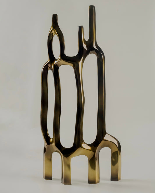 Connexus - designer abstract metal sculpture for contemporary luxury home decor by Olkap