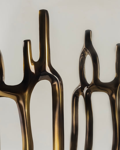 Connexus - designer abstract metal sculpture for contemporary luxury home decor by Olkap