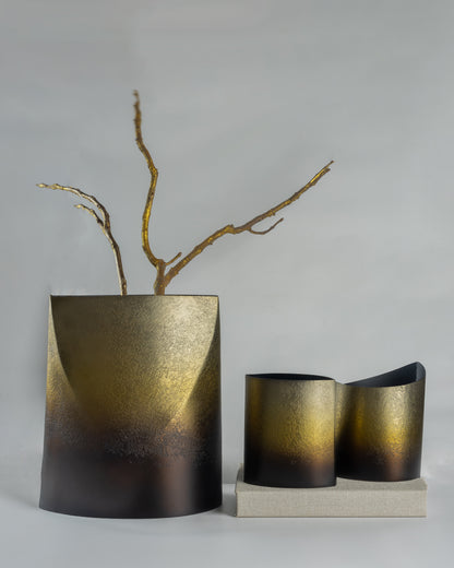 Dusk - designer ombre finish metal accent for contemporary home decor by Olkap