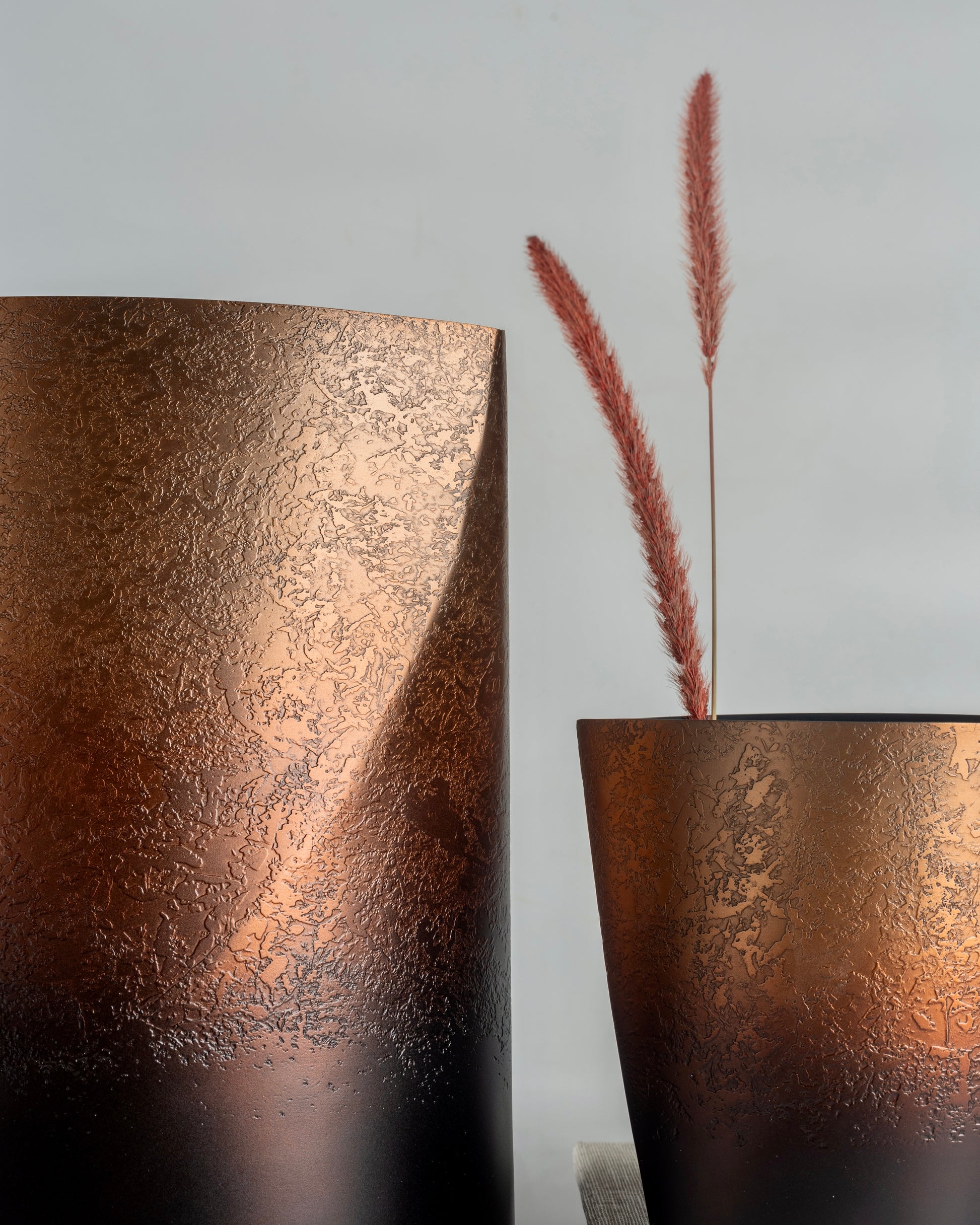 Dusk - designer ombre finish metal accent for contemporary home decor by Olkap