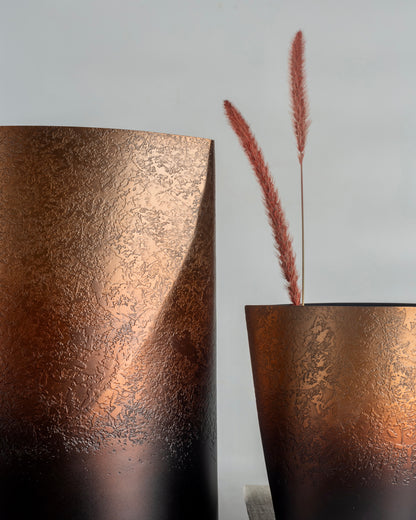 Dusk - designer ombre finish metal accent for contemporary home decor by Olkap