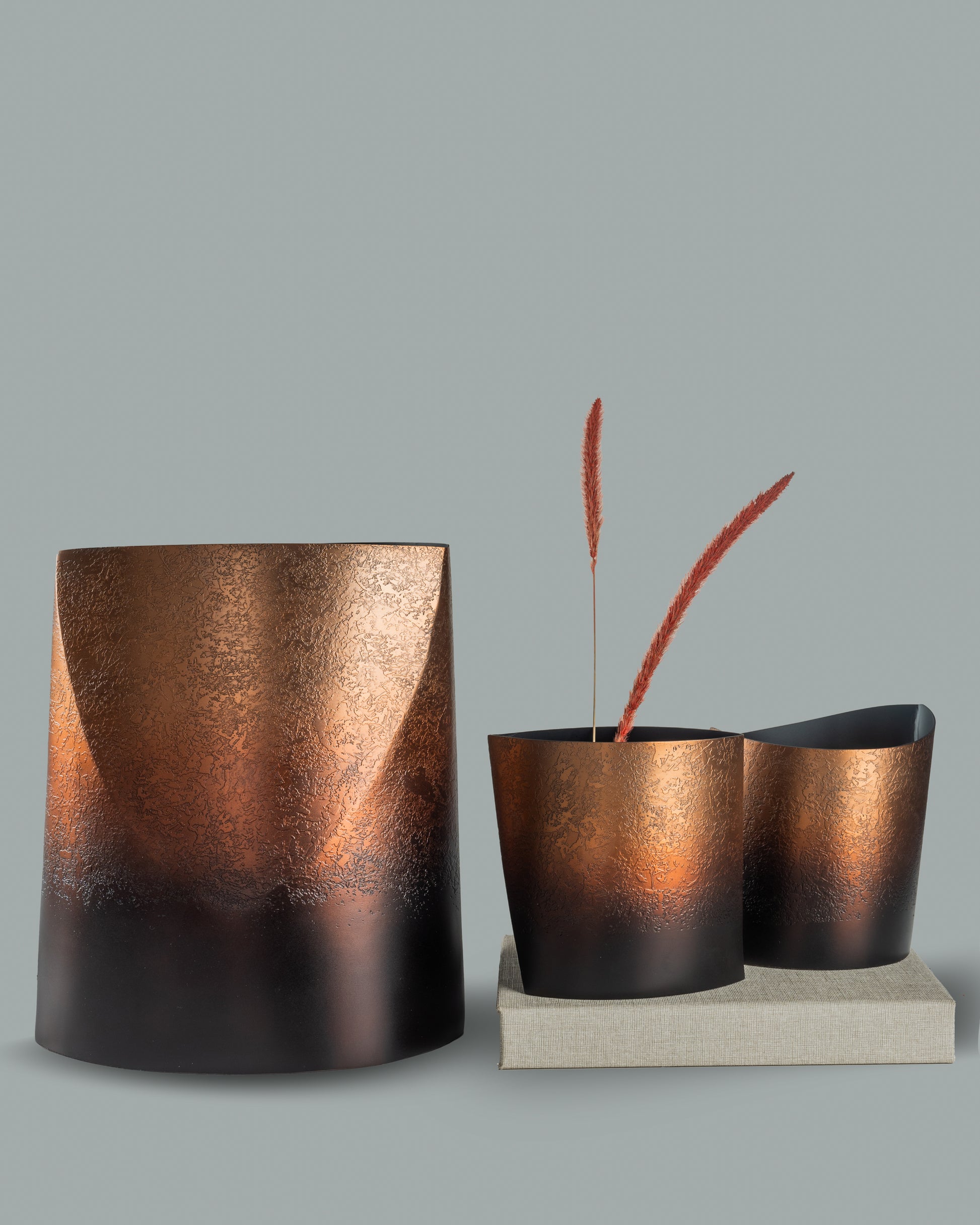 Dusk - designer ombre finish metal accent for contemporary home decor by Olkap