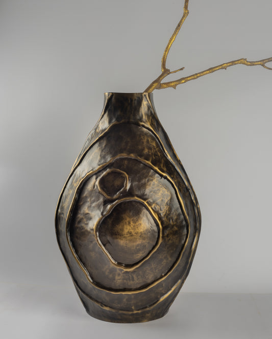 Gliss - designer ribbed metal storage box for contemporary luxury home decor by OLKAP