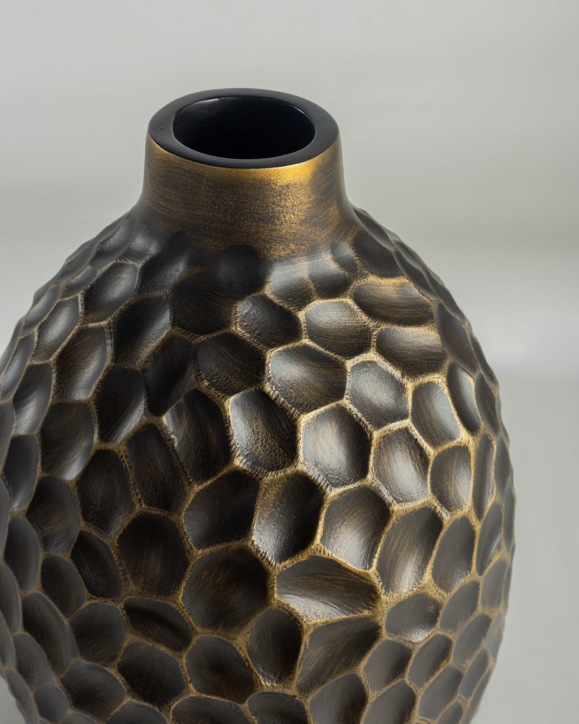 Hive - designer geometric metal bowl for contemporary luxury home decor by Olkap