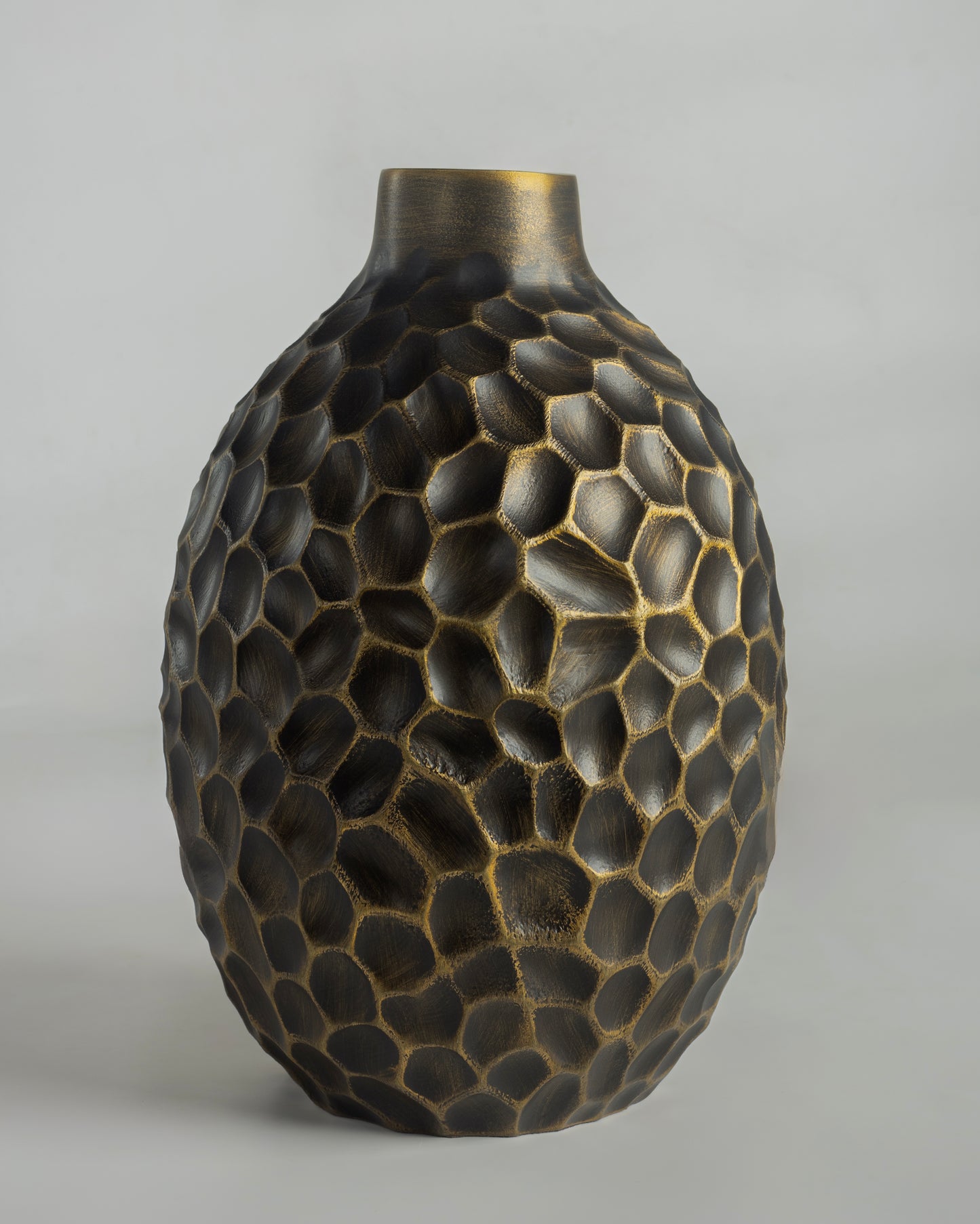 Hive - designer geometric metal bowl for contemporary luxury home decor by Olkap