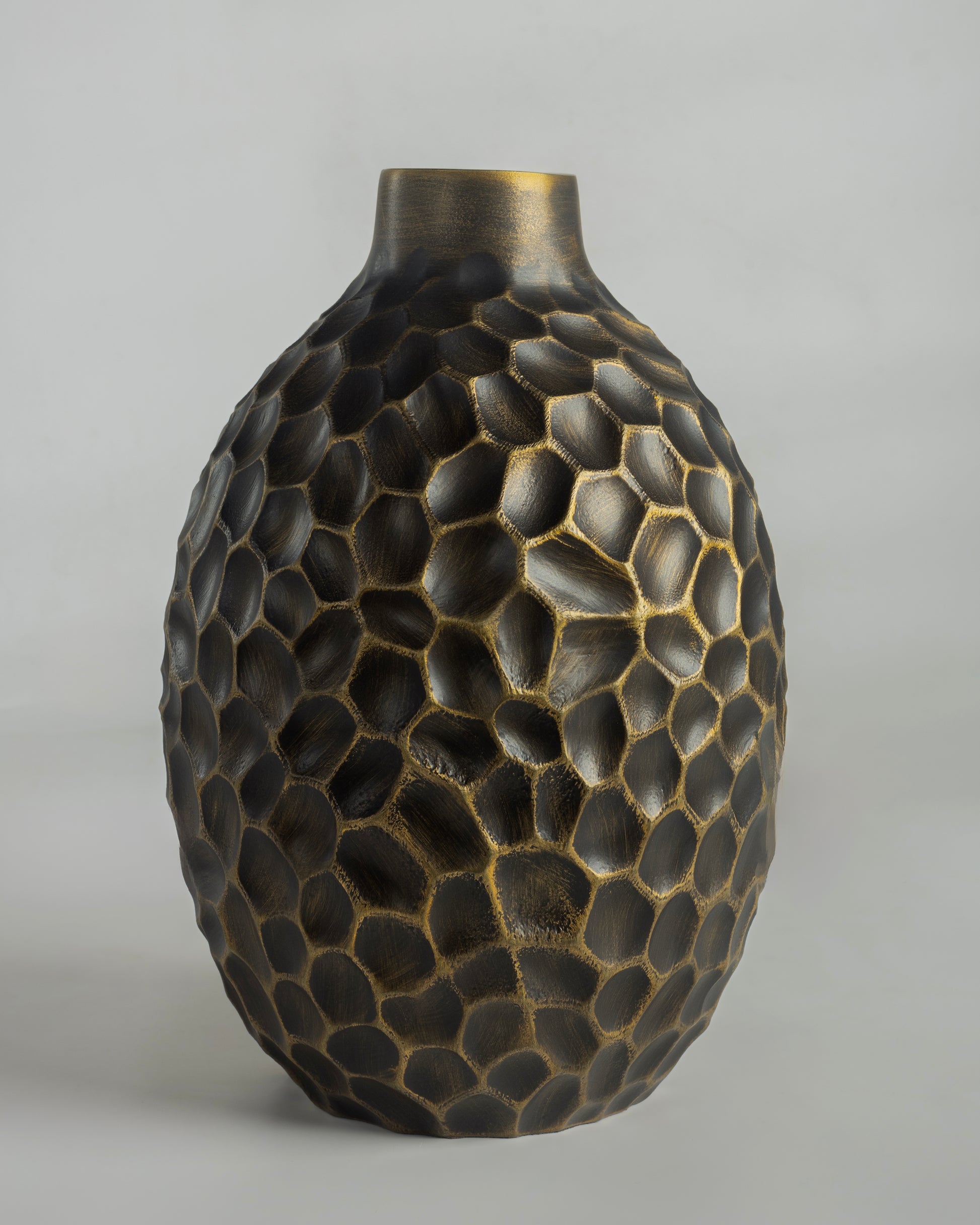 Hive - designer geometric metal bowl for contemporary luxury home decor by Olkap