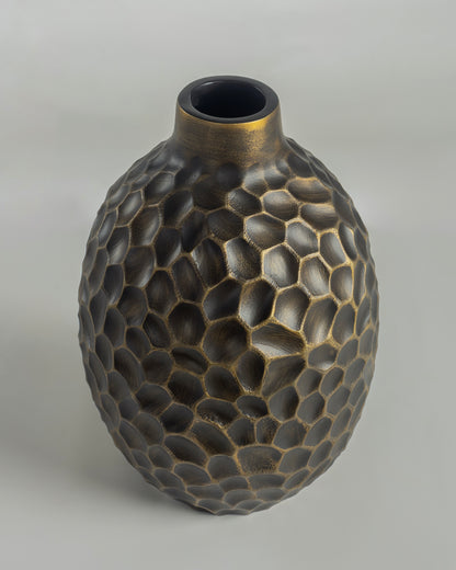 Hive - designer geometric metal bowl for contemporary luxury home decor by Olkap