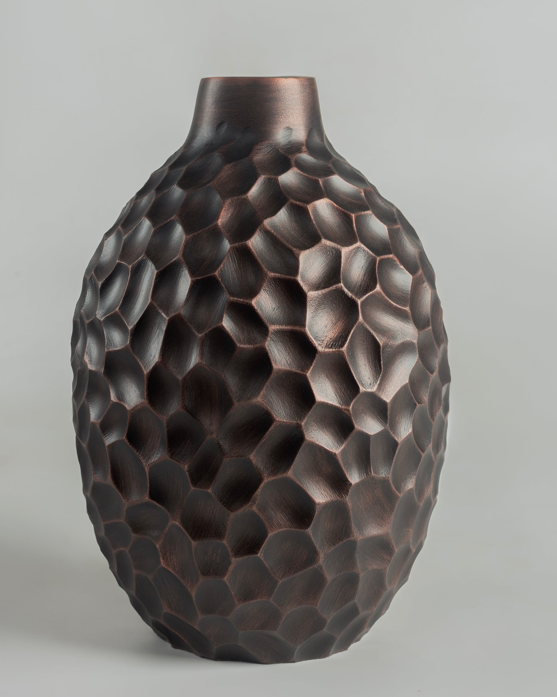 Hive - designer geometric metal bowl for contemporary luxury home decor by Olkap