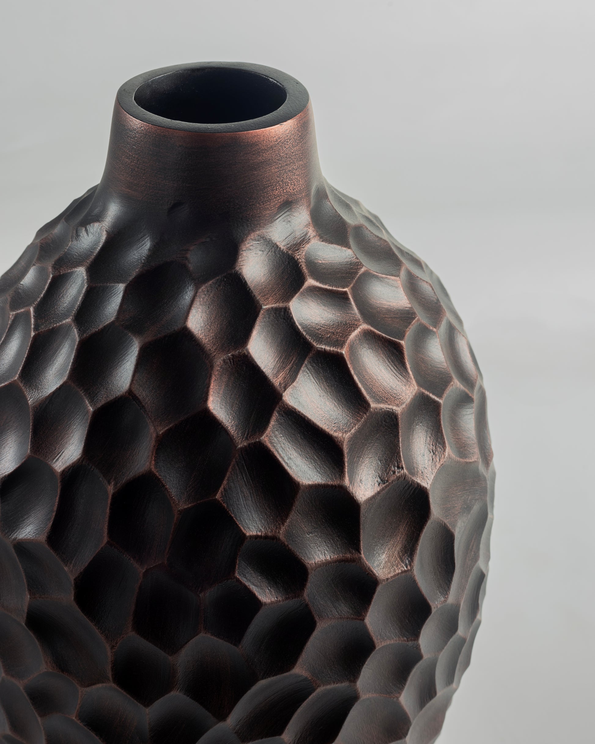 Hive - designer geometric metal bowl for contemporary luxury home decor by Olkap