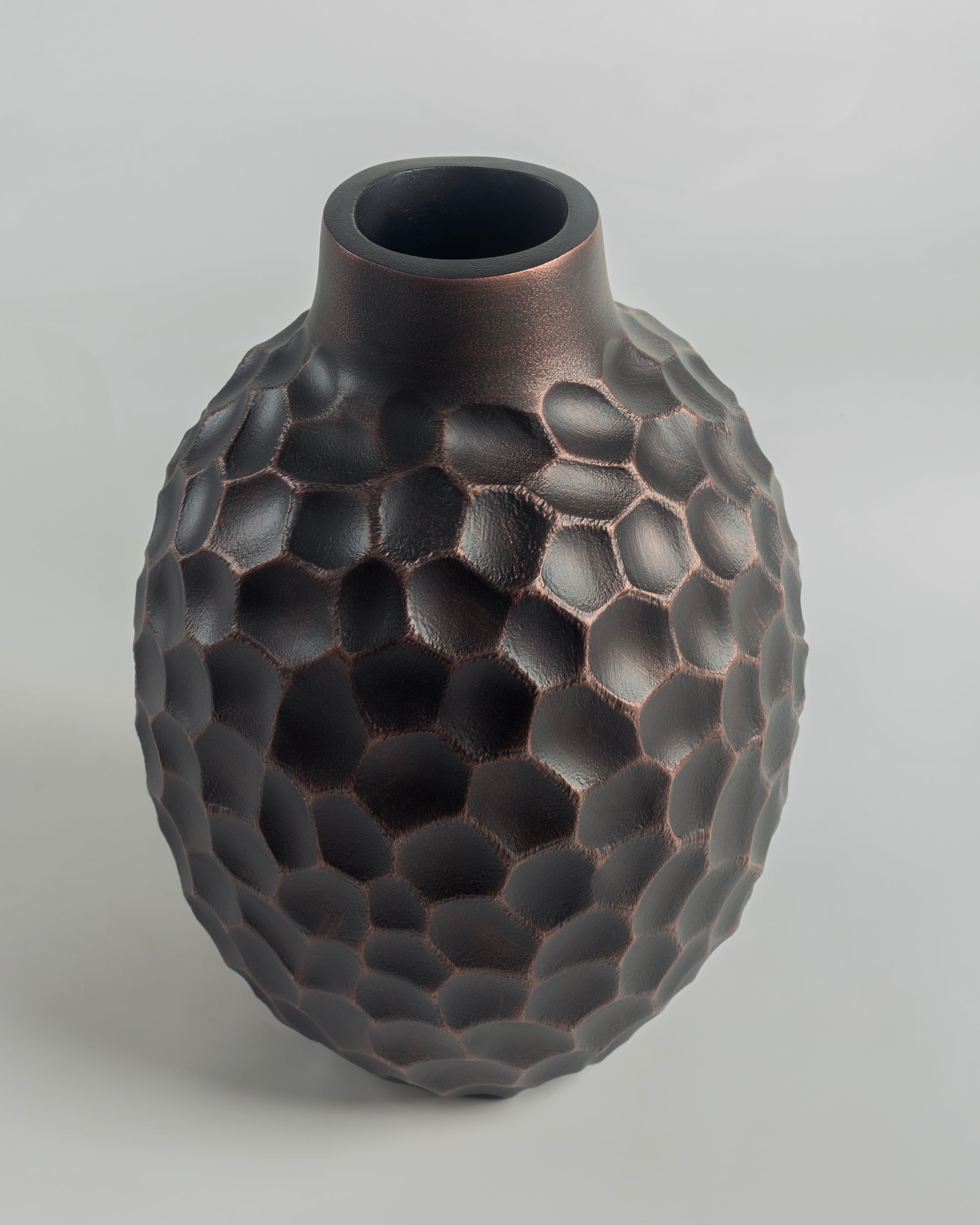 Hive - designer geometric metal bowl for contemporary luxury home decor by Olkap