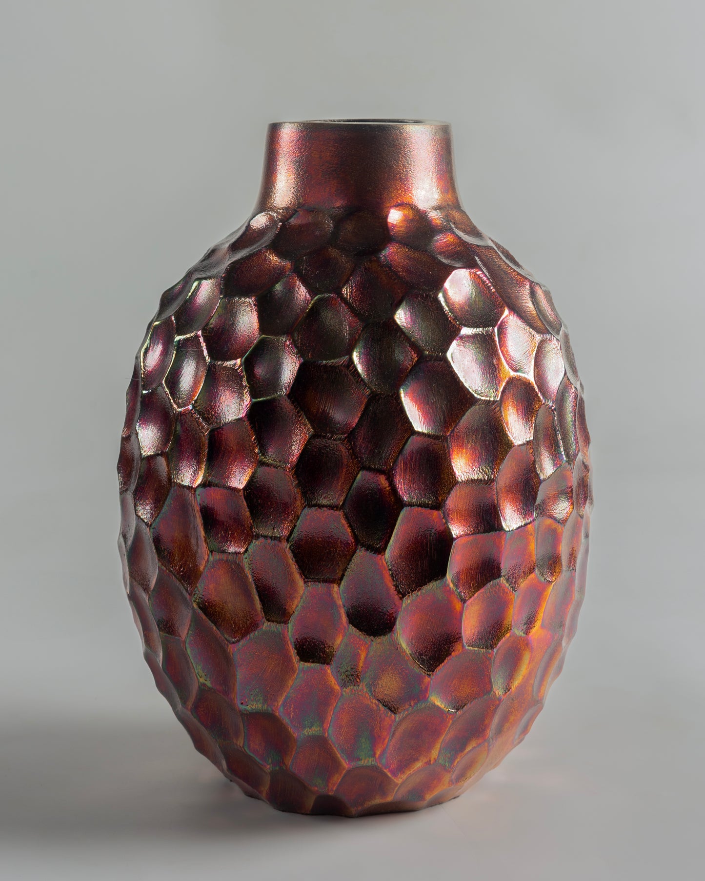 Hive - designer geometric metal bowl for contemporary luxury home decor by Olkap