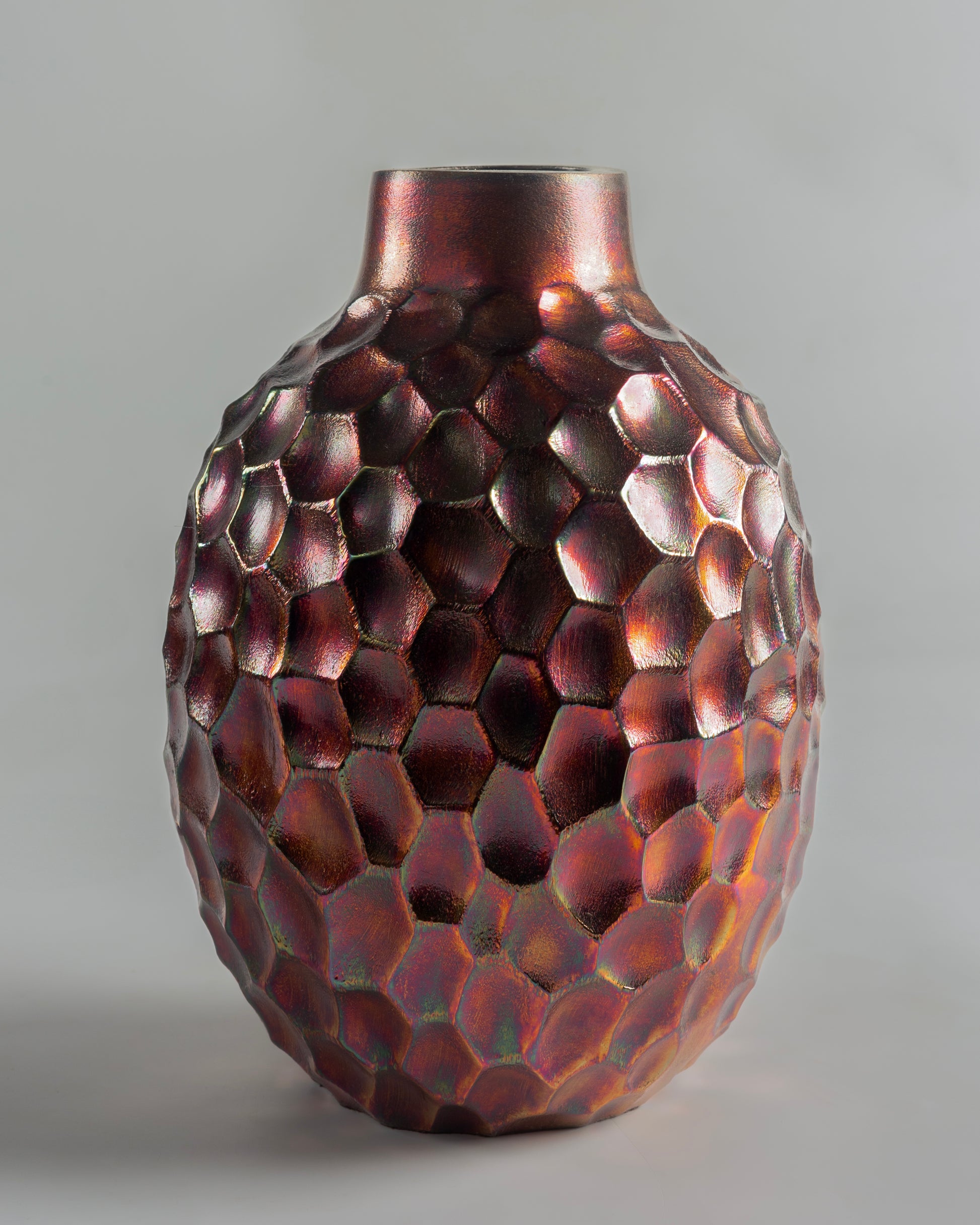 Hive - designer geometric metal bowl for contemporary luxury home decor by Olkap