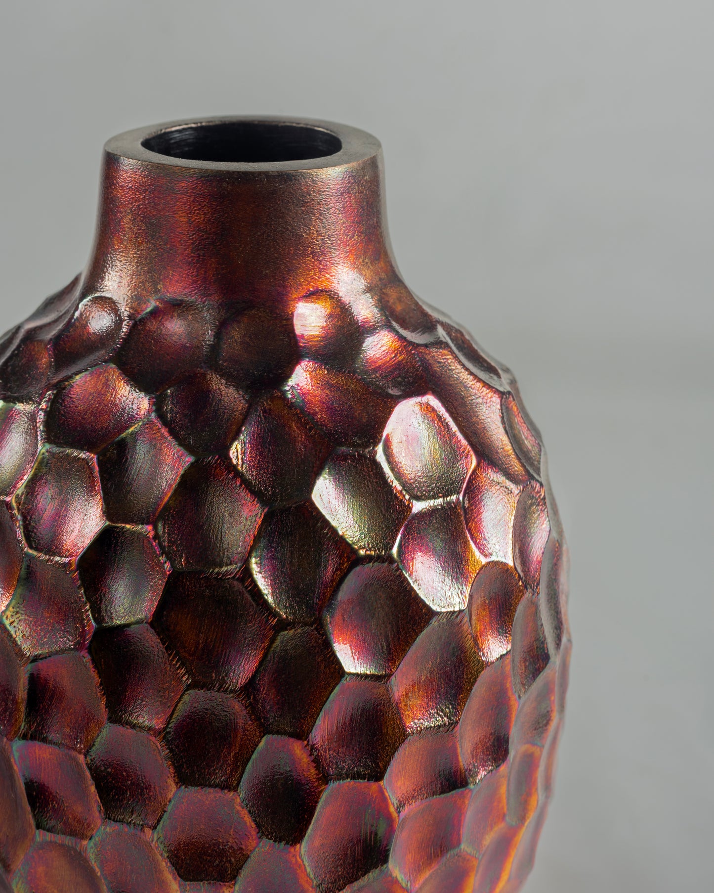 Hive - designer geometric metal bowl for contemporary luxury home decor by Olkap