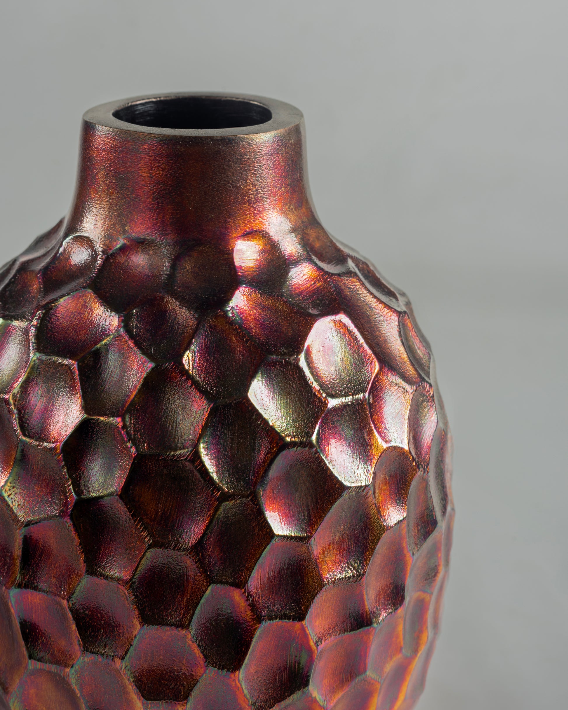 Hive - designer geometric metal bowl for contemporary luxury home decor by Olkap