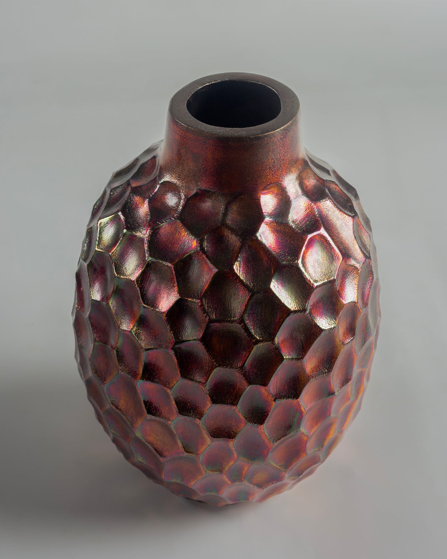 Hive - designer geometric metal bowl for contemporary luxury home decor by Olkap