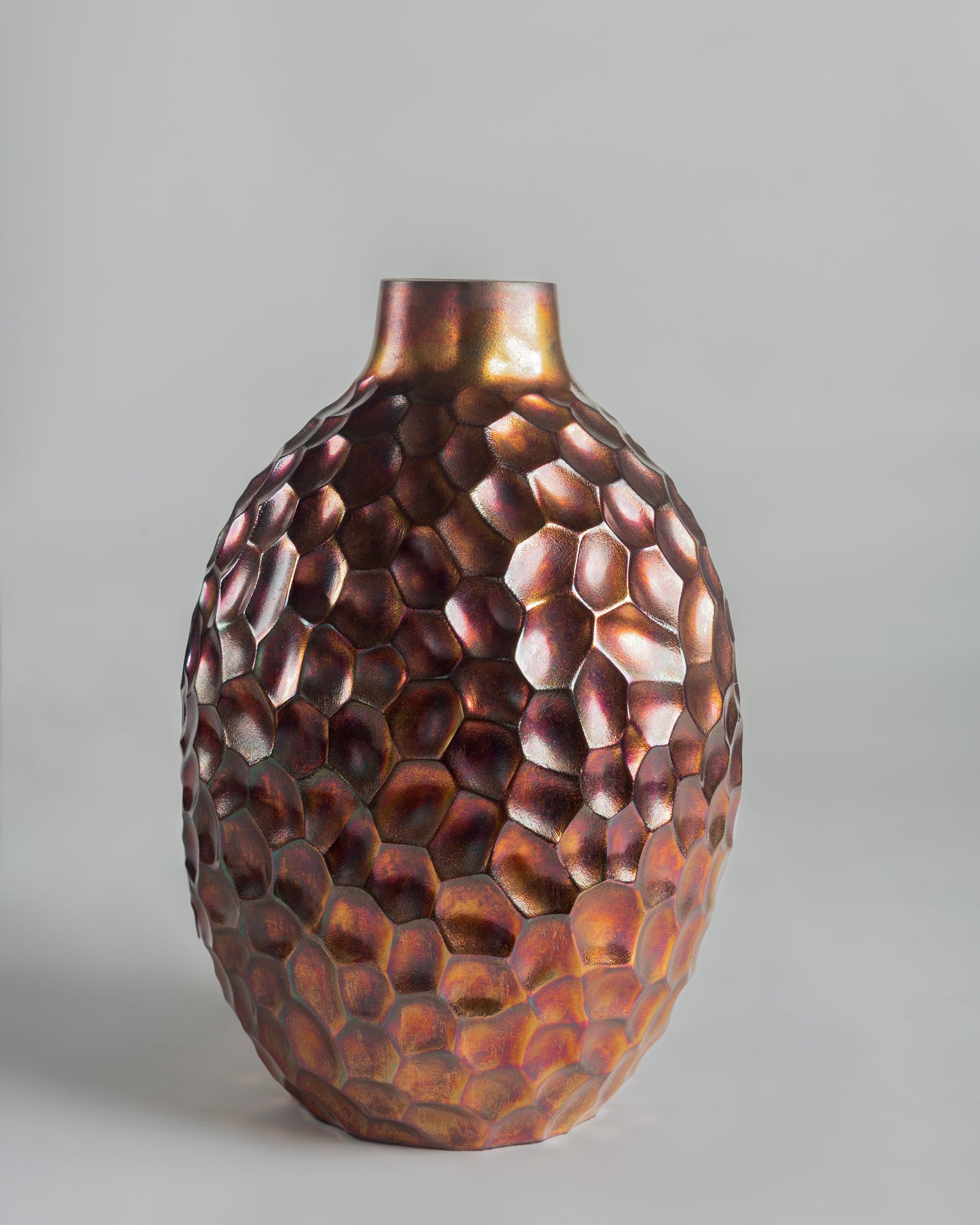 Hive - designer geometric metal bowl for contemporary luxury home decor by Olkap