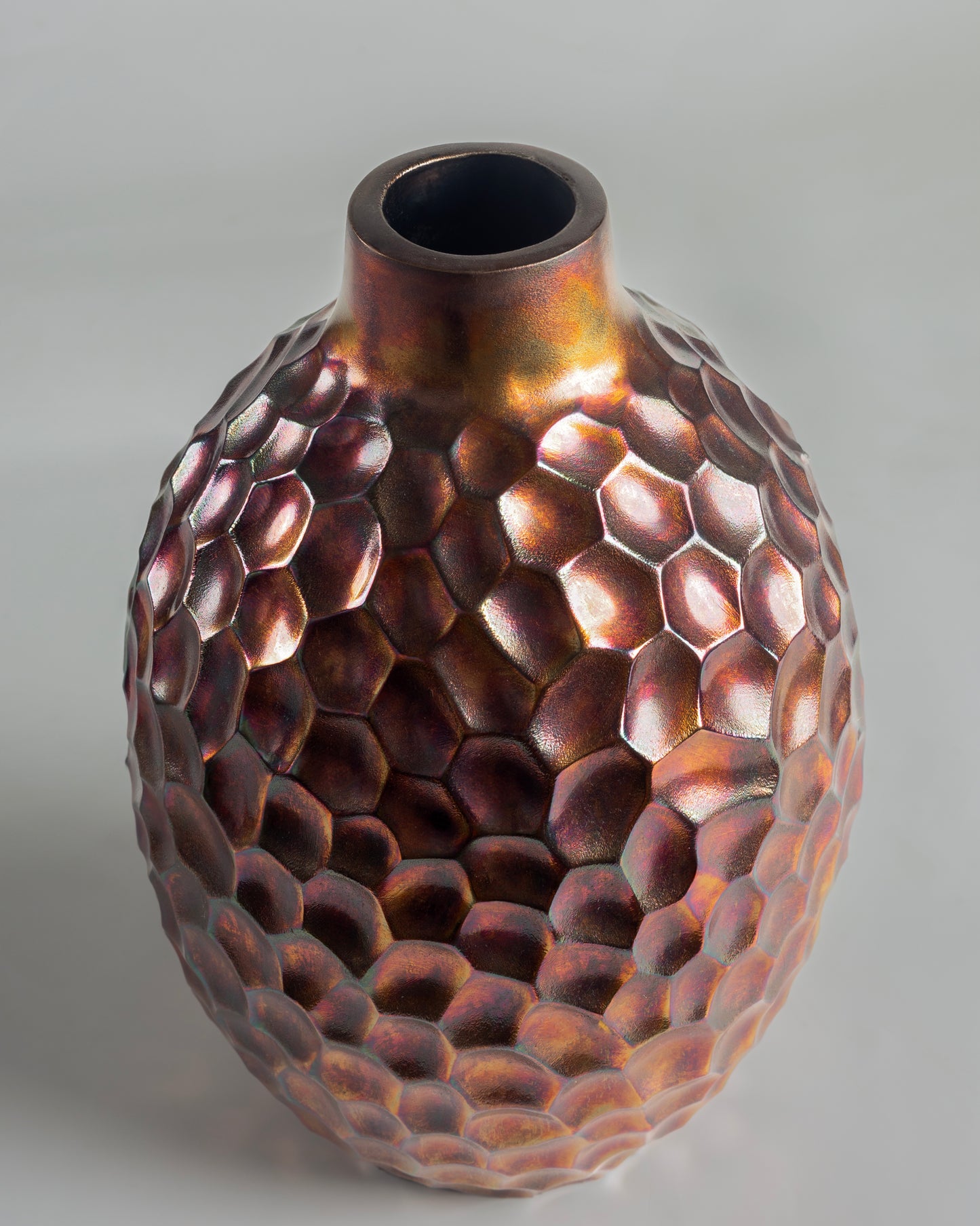 Hive - designer geometric metal bowl for contemporary luxury home decor by Olkap