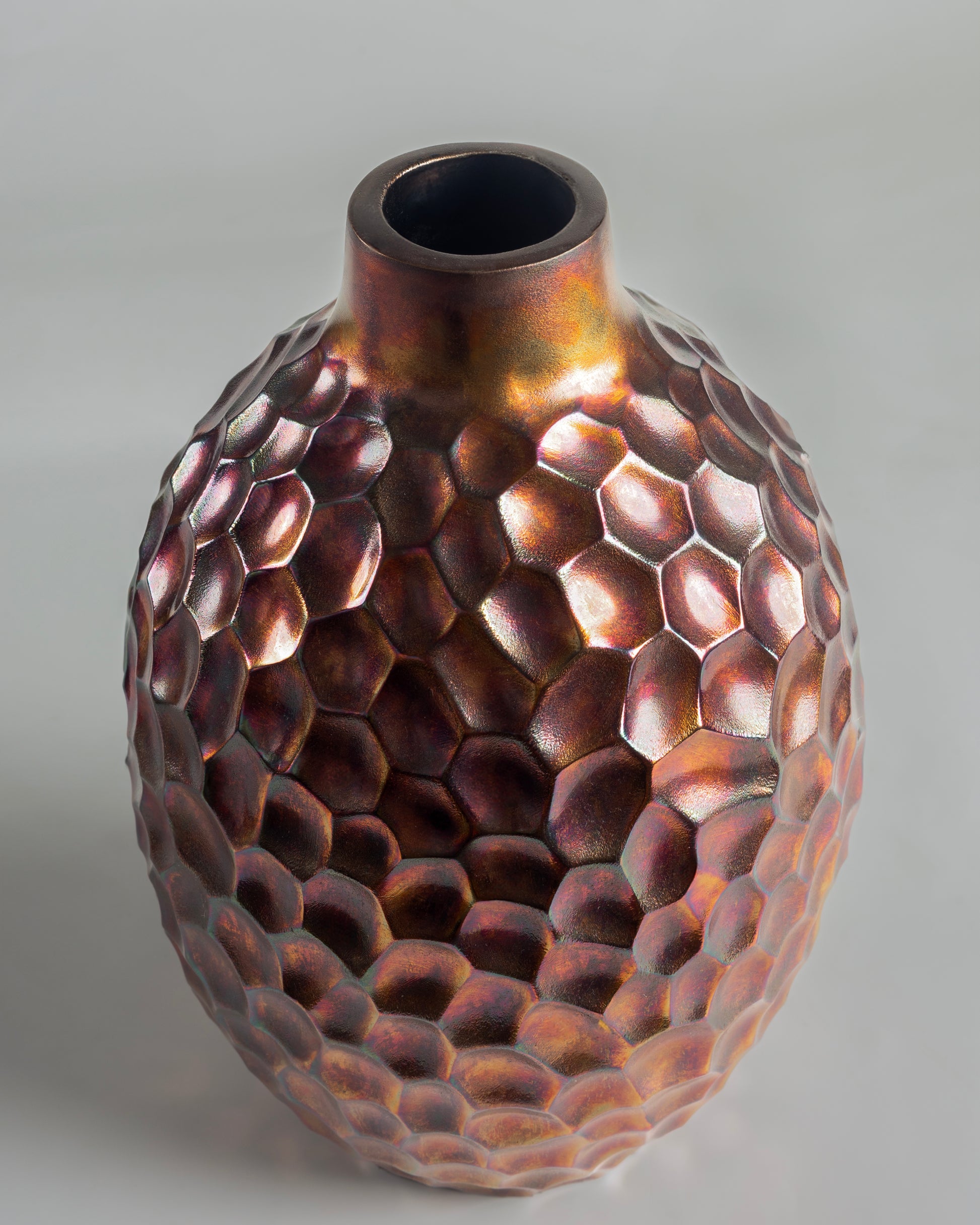 Hive - designer geometric metal bowl for contemporary luxury home decor by Olkap