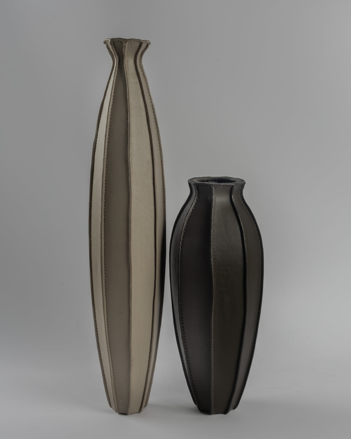 Ignis Leather - luxury metal and leather accent for premium home decor by OLKAP