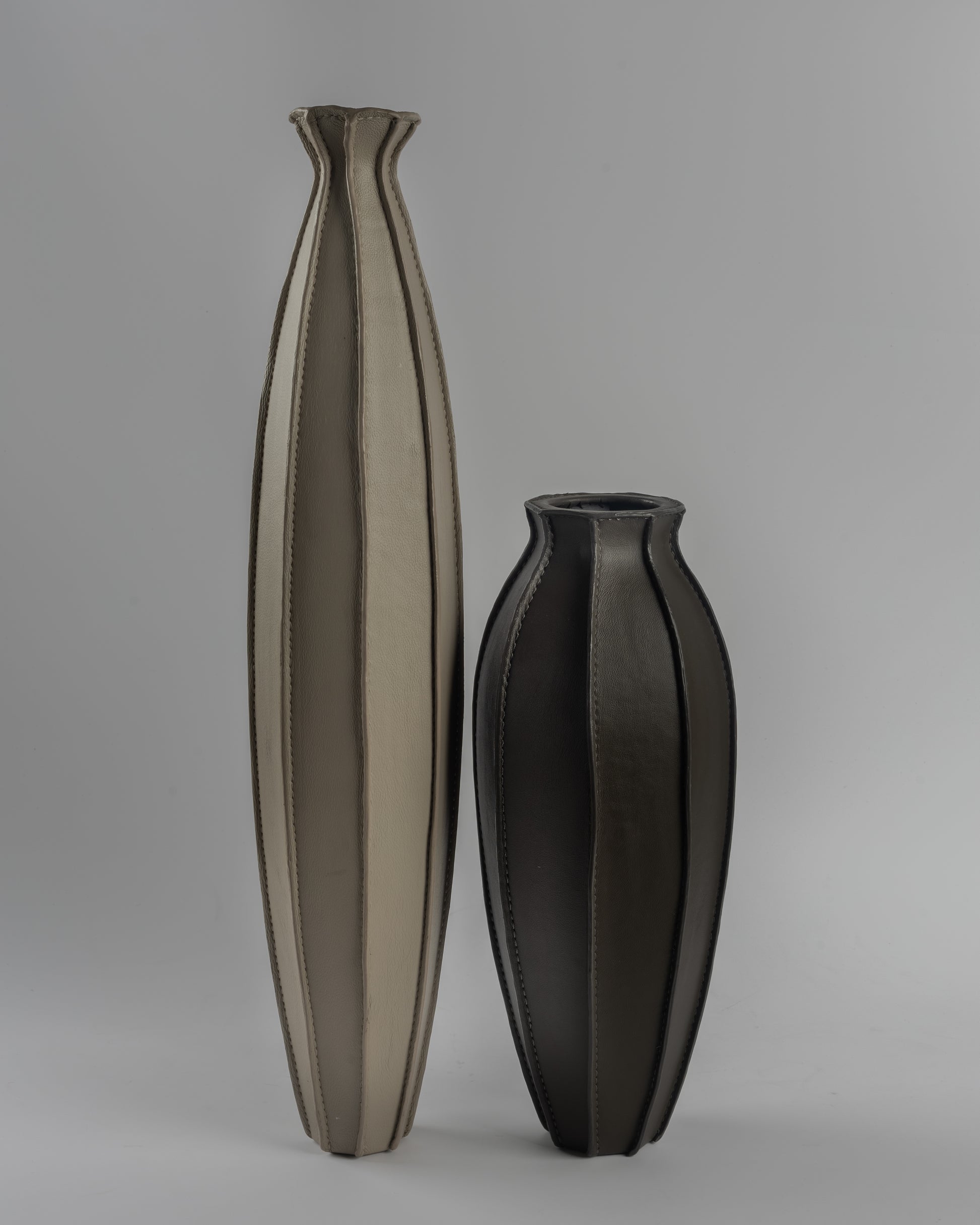 Ignis Leather - luxury metal and leather accent for premium home decor by OLKAP