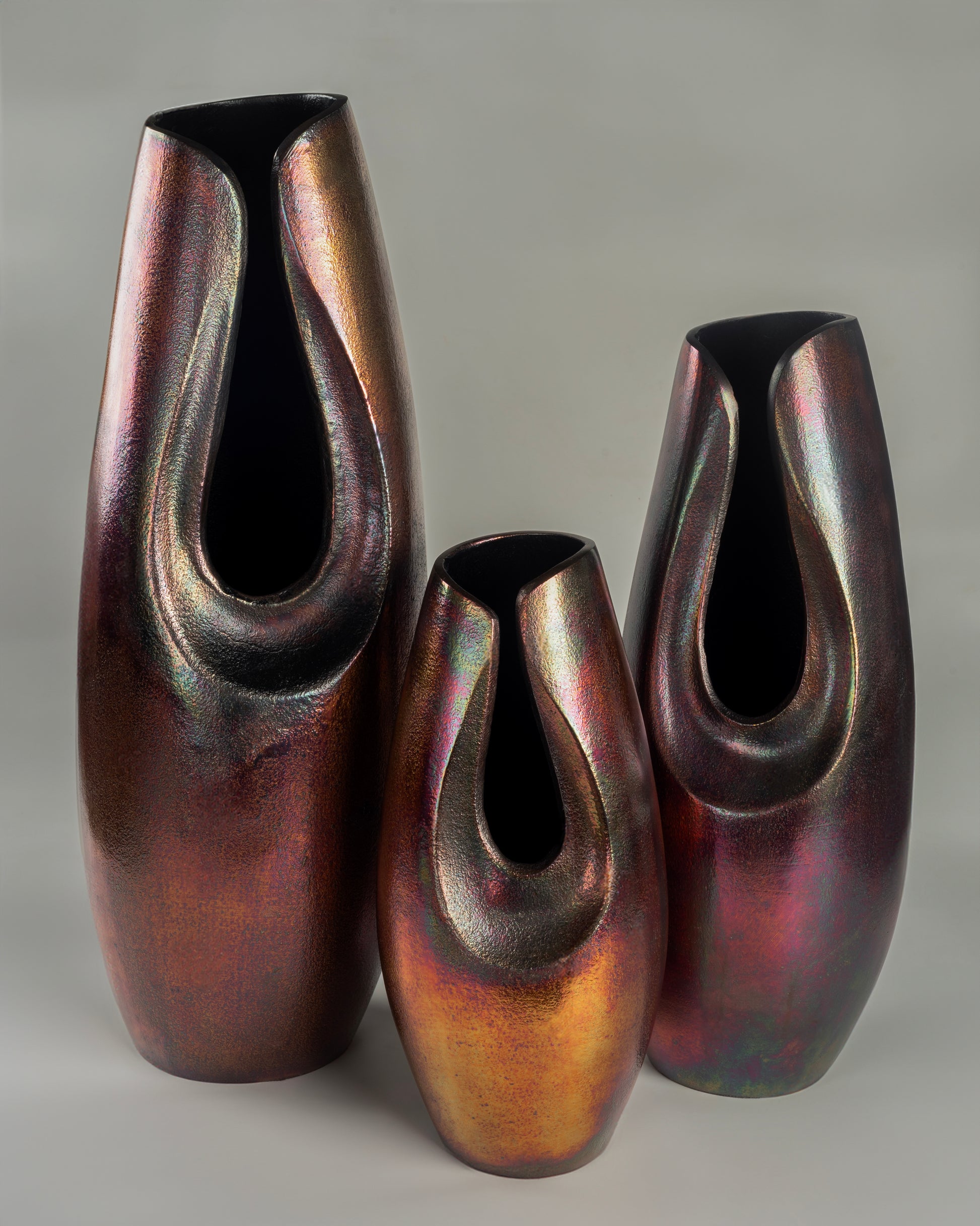 Iris - high-end artistic metal wall art for luxury home decor by Olkap