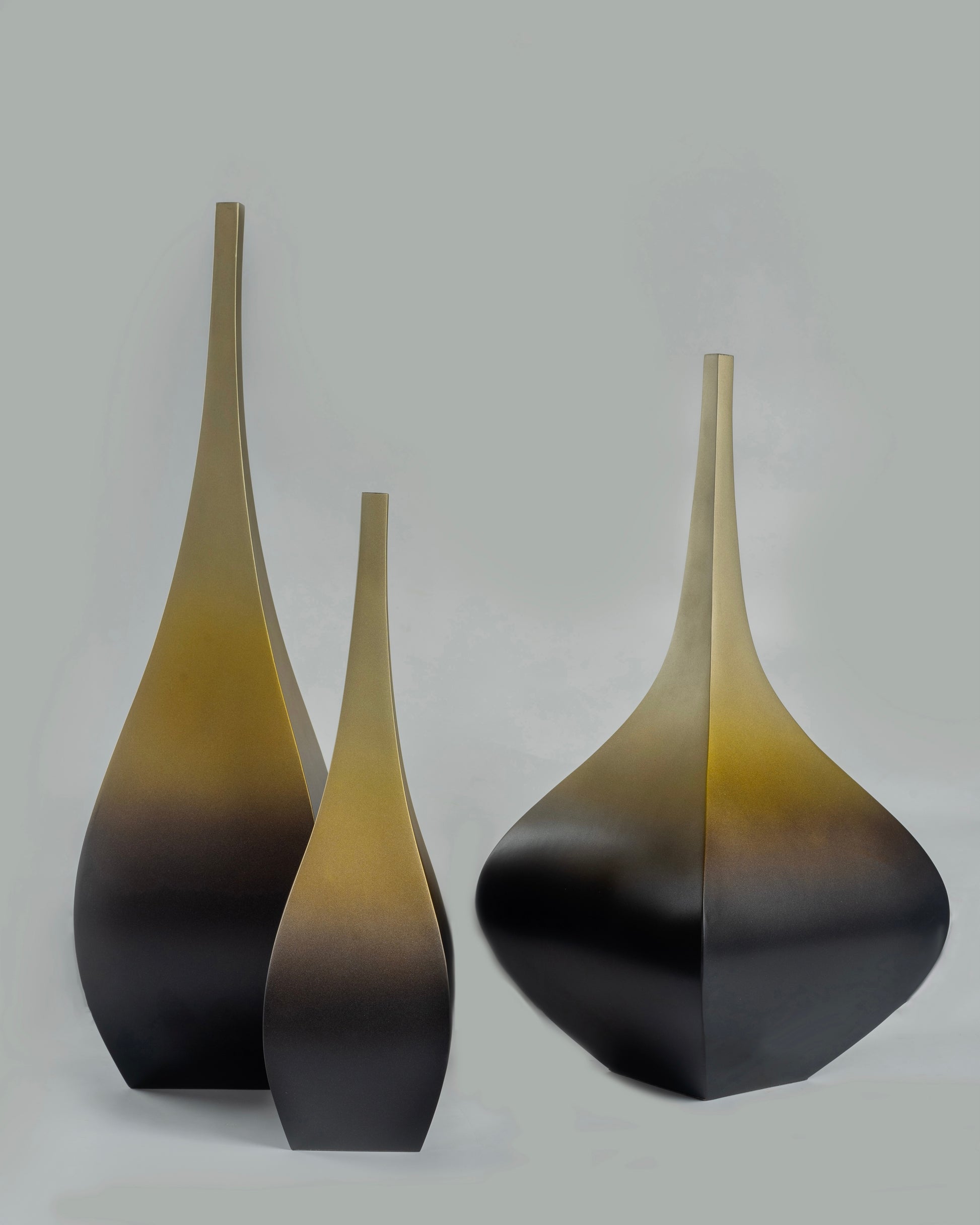 Luma - luxury artistic metal vase for high-end home decor by OLKAP