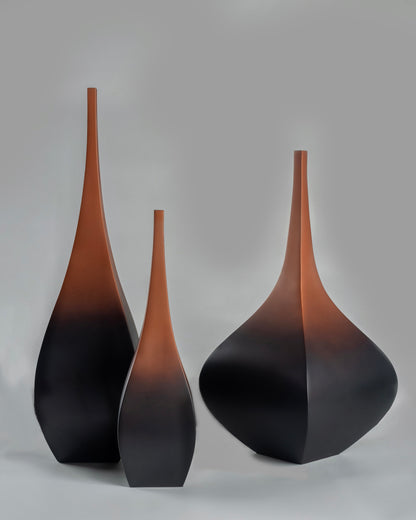 Luma - luxury artistic metal vase for high-end home decor by OLKAP