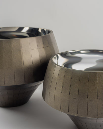 Nova - luxury metal decorative vessels for premium contemporary home decor by Olkap