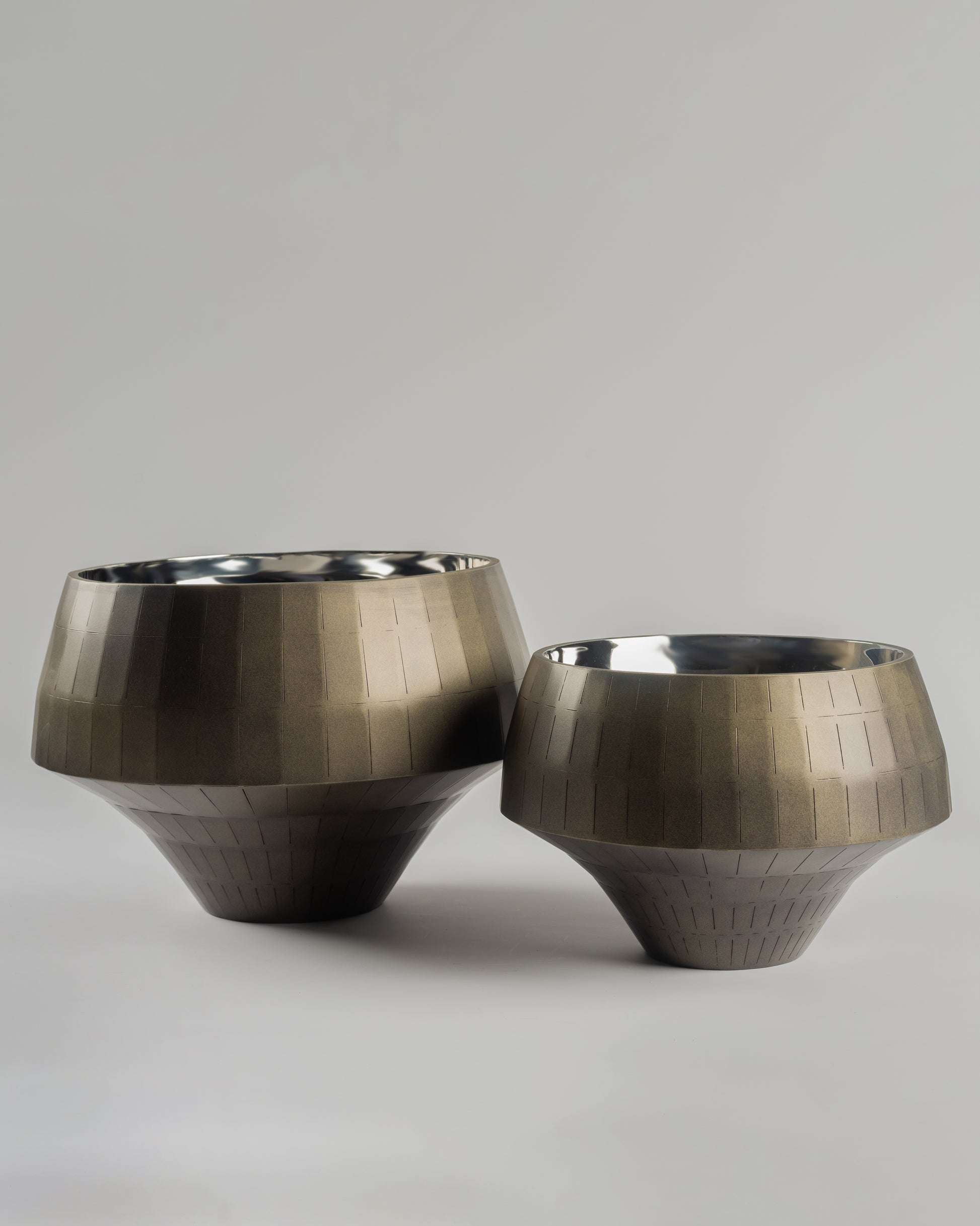 Nova - luxury metal decorative vessels for premium contemporary home decor by Olkap