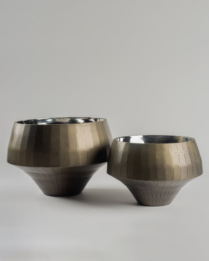 Nova - luxury metal decorative vessels for premium contemporary home decor by Olkap