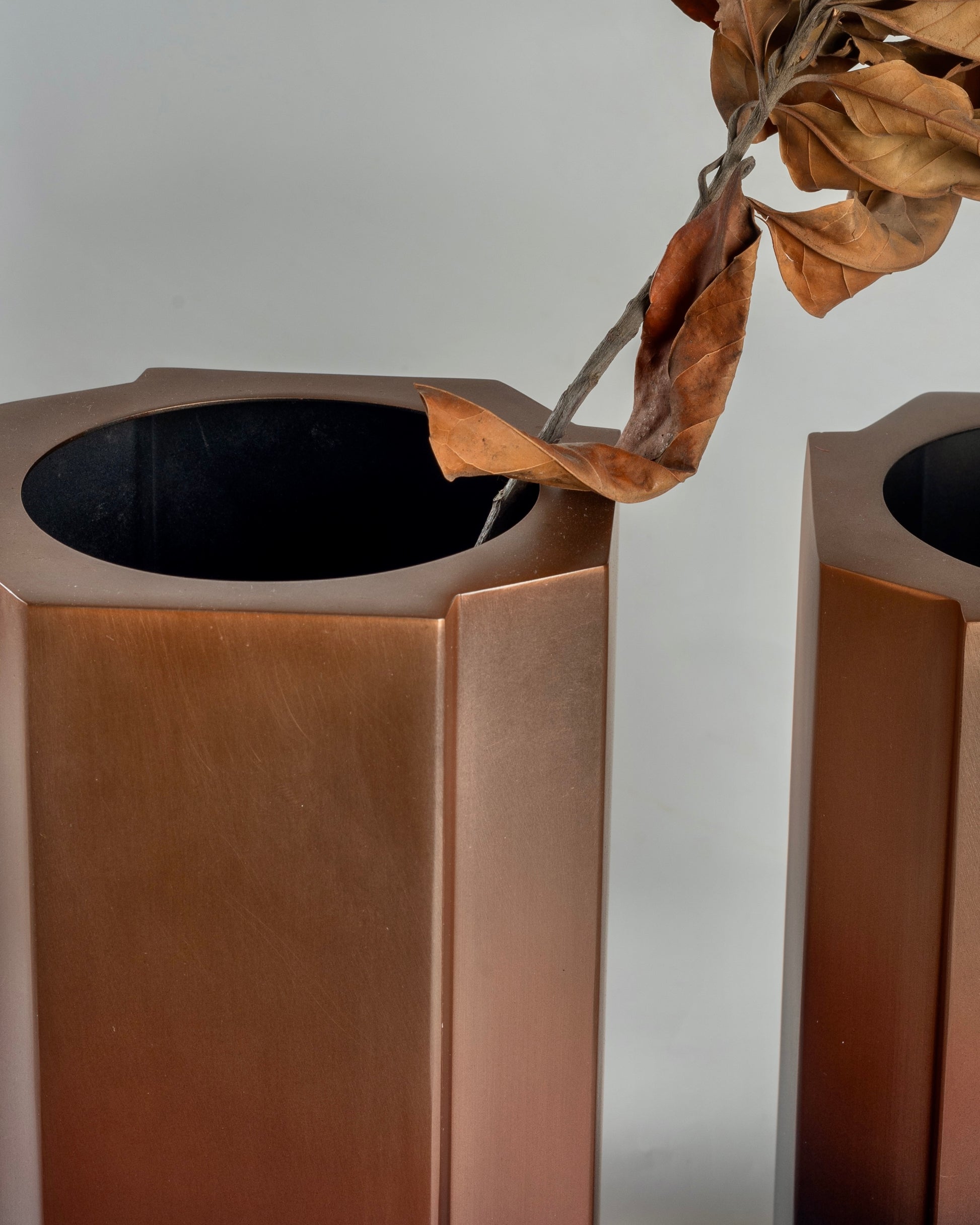 Obsidian - designer geometric metal sculpture for contemporary luxury home decor by OLKAP