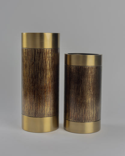 Olympus - designer cylindrical metal accent for contemporary home decor by OLKAP