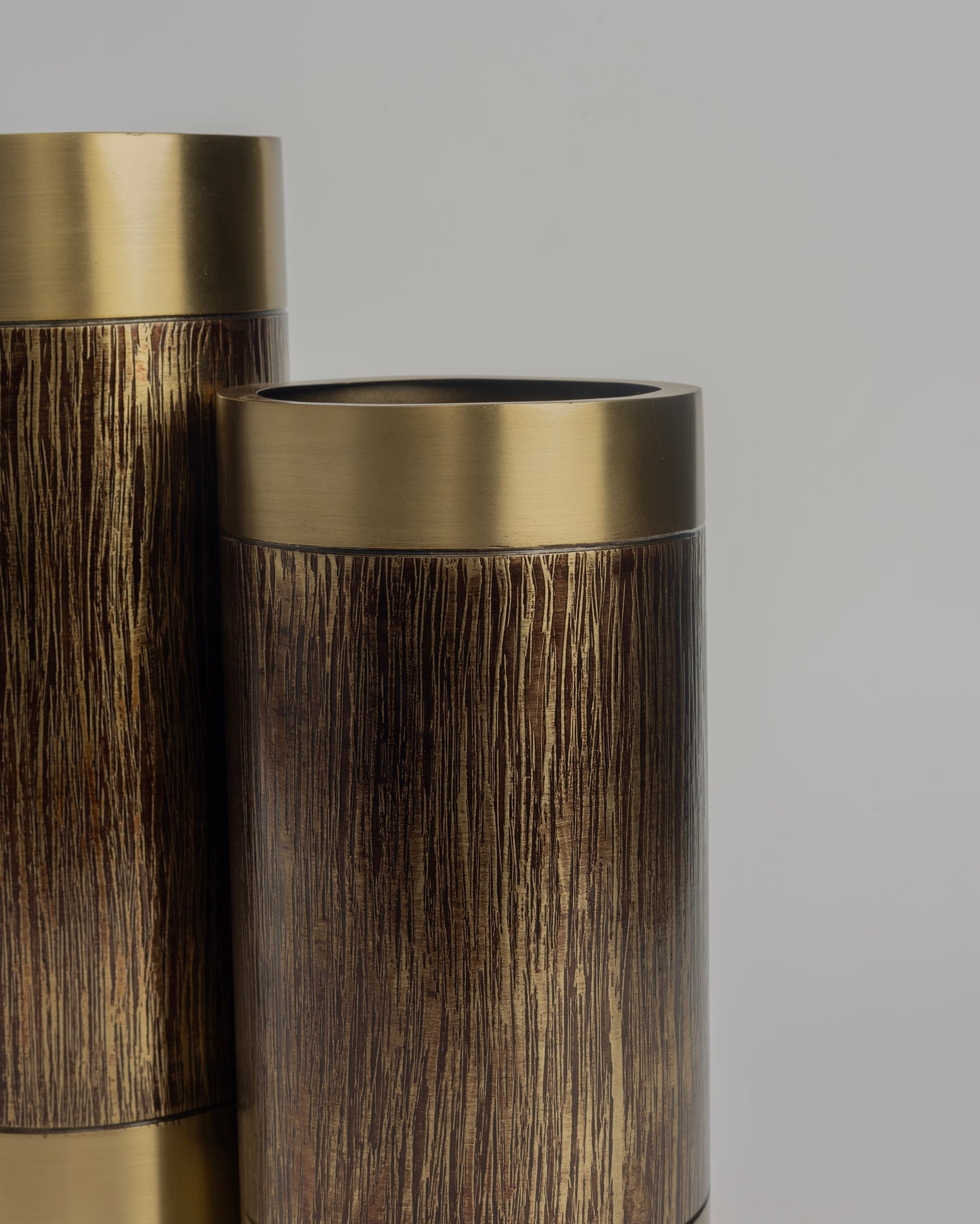 Olympus - designer cylindrical metal accent for contemporary home decor by OLKAP