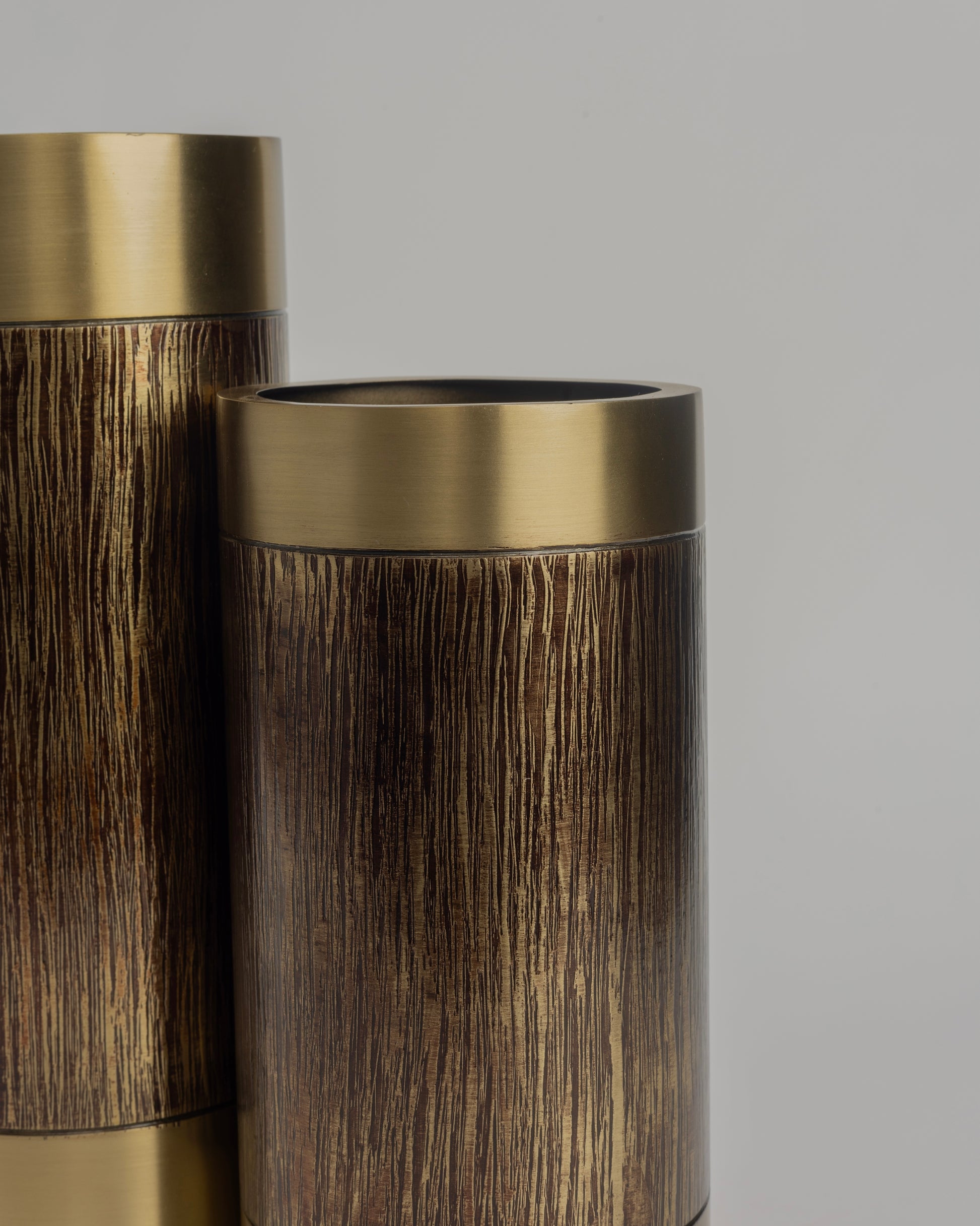 Olympus - designer cylindrical metal accent for contemporary home decor by OLKAP