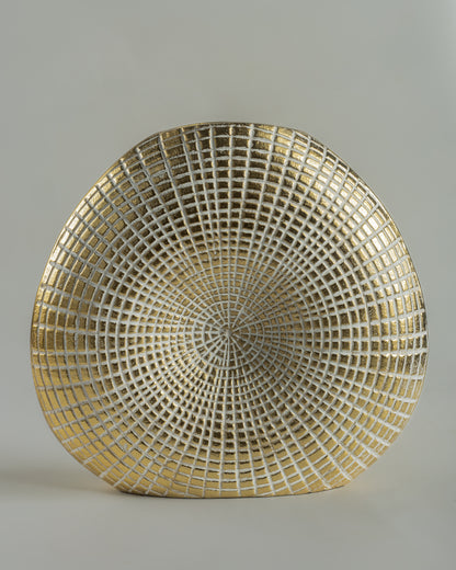 Sundial - designer geometric metal sculpture for contemporary luxury home decor by Olkap