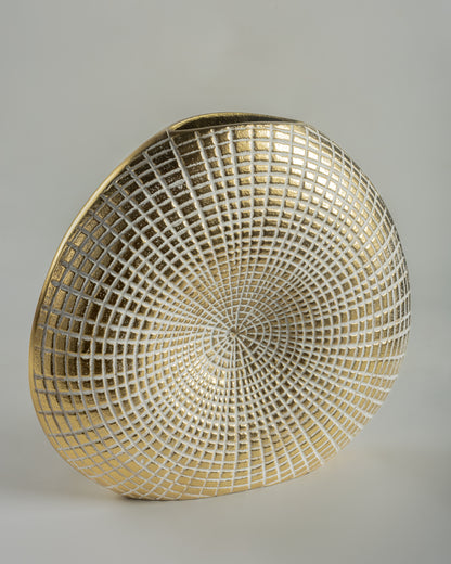 Sundial - designer geometric metal sculpture for contemporary luxury home decor by Olkap